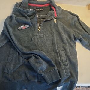 U.S. Polo Assn. Men's Dark Gray Zip-Up Sweater